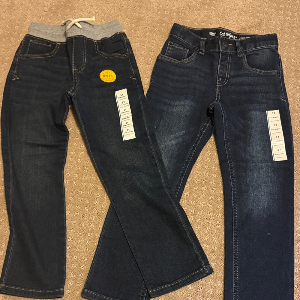 Cat & Jack Boys' Dark Blue Denim Pants